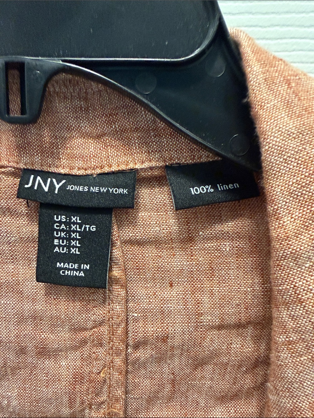 NY Collection Rust-Tan Single-Button Blazer - Picture 2 of 4